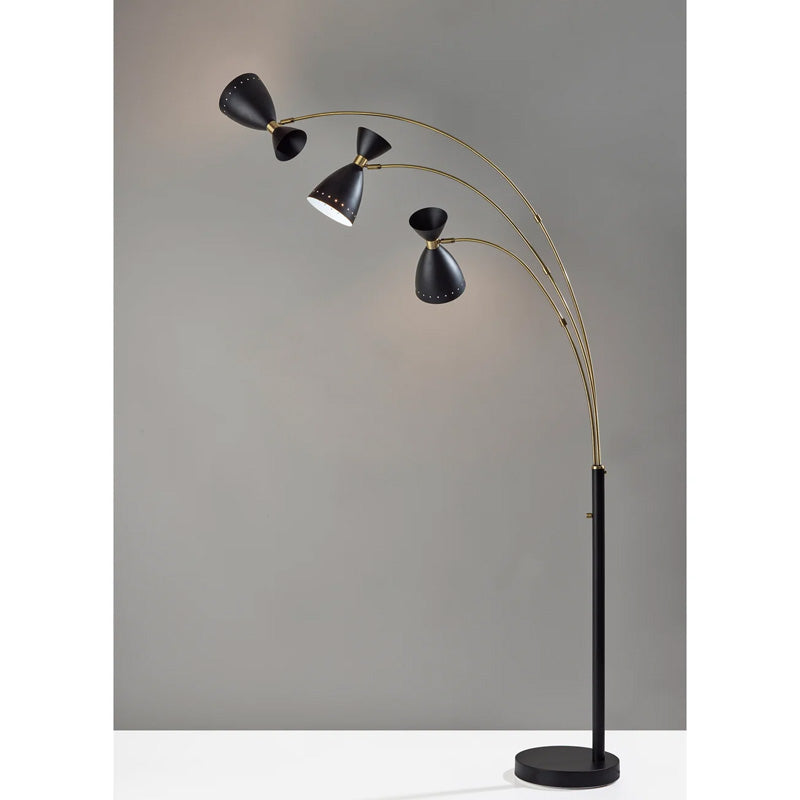 Oscar 3-Arm Arc Lamp Black