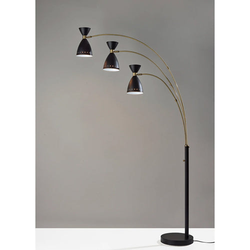 Oscar 3-Arm Arc Lamp Black