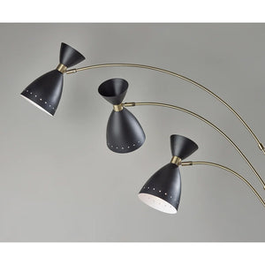 Oscar 3-Arm Arc Lamp Black