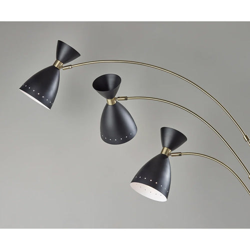 Oscar 3-Arm Arc Lamp Black