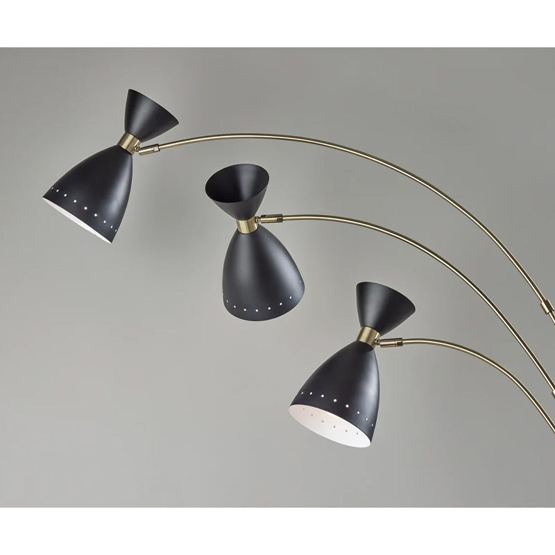 Oscar 3-Arm Arc Lamp Black