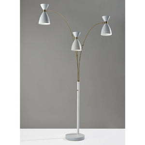 Oscar 3-Arm Arc Lamp White