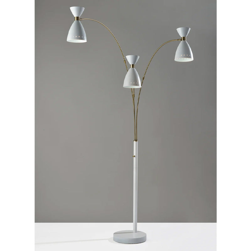 Oscar 3-Arm Arc Lamp White