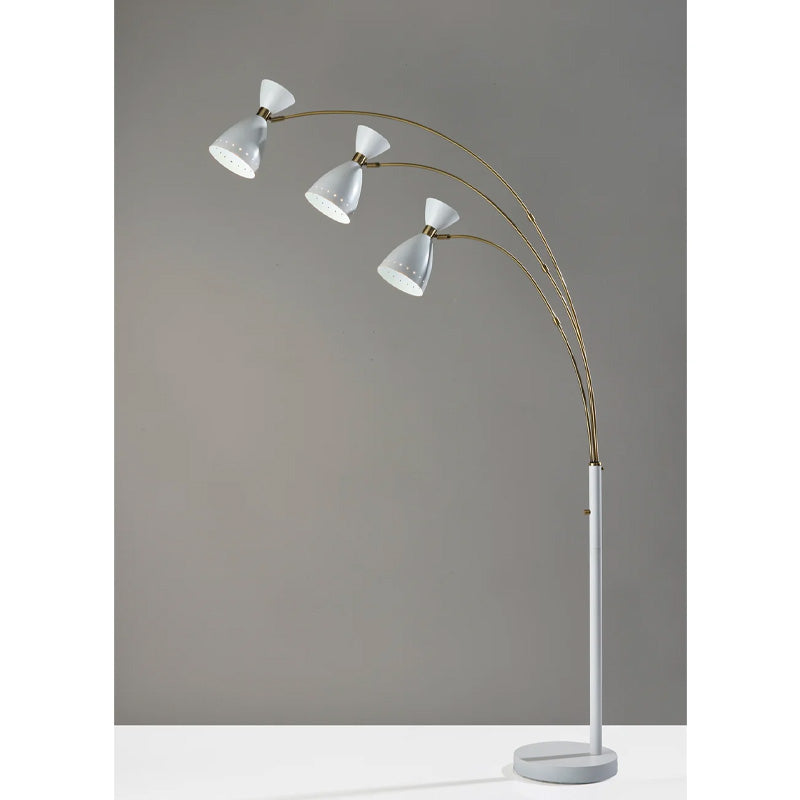 Oscar 3-Arm Arc Lamp White