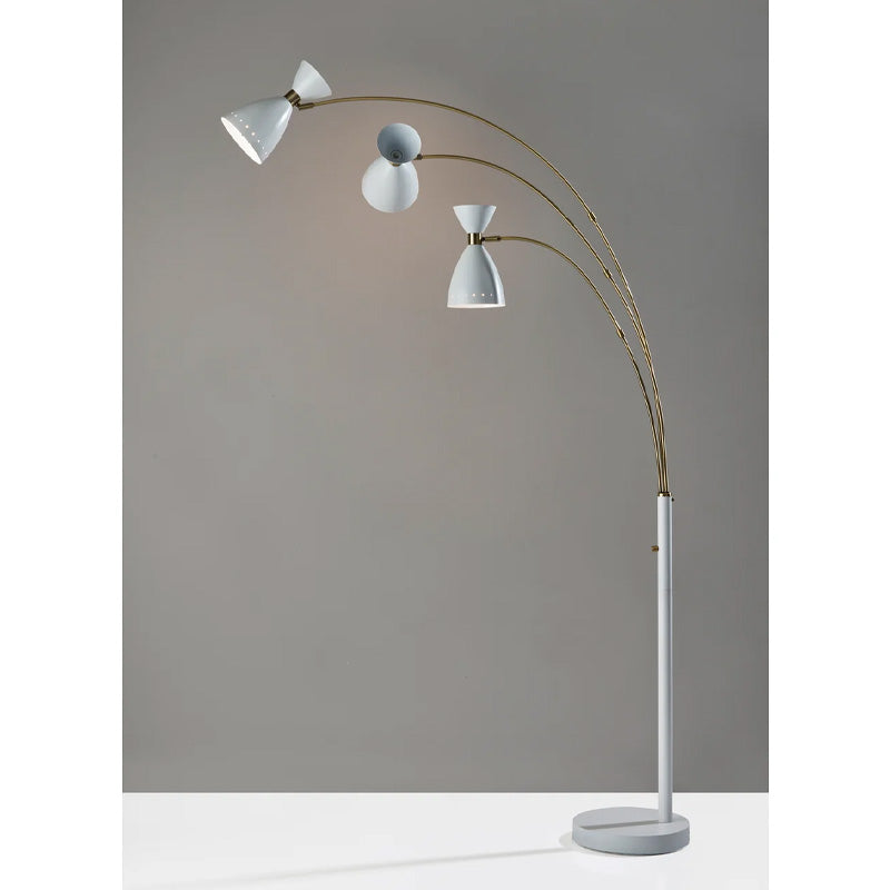 Oscar 3-Arm Arc Lamp White