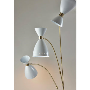 Oscar 3-Arm Arc Lamp White
