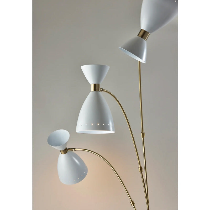 Oscar 3-Arm Arc Lamp White