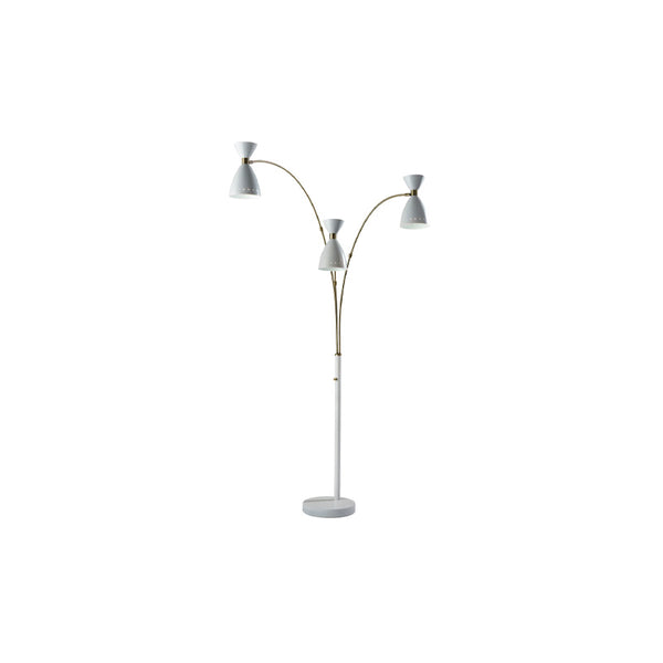 Oscar 3-Arm Arc Lamp White