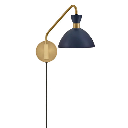 Simon Medium Single Sconce Matte Navy