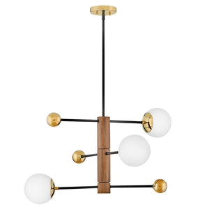 Auggie Adjustable Chandelier Brass
