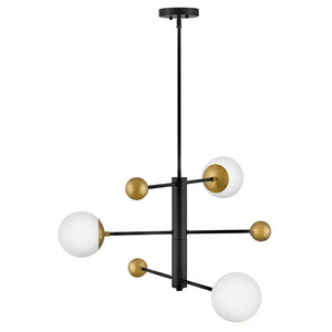 Auggie Adjustable Chandelier Black