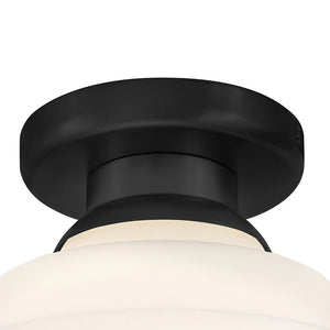 Penny Small Flush Mount Black
