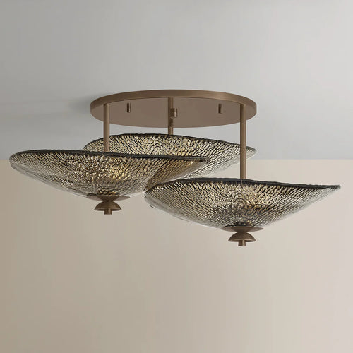 Alba 9 Light Flush Mount Bronze