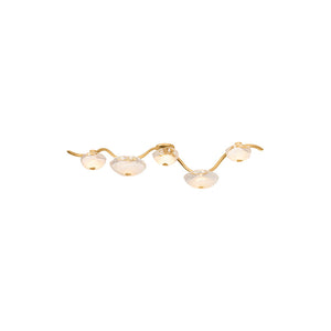 Kune 5 Light Flush Brass