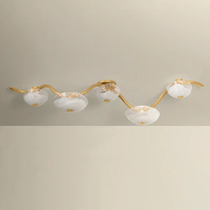 Kune 5 Light Flush Brass