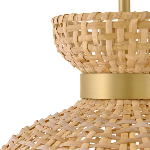 Effie Woven Shade Pendant Brass