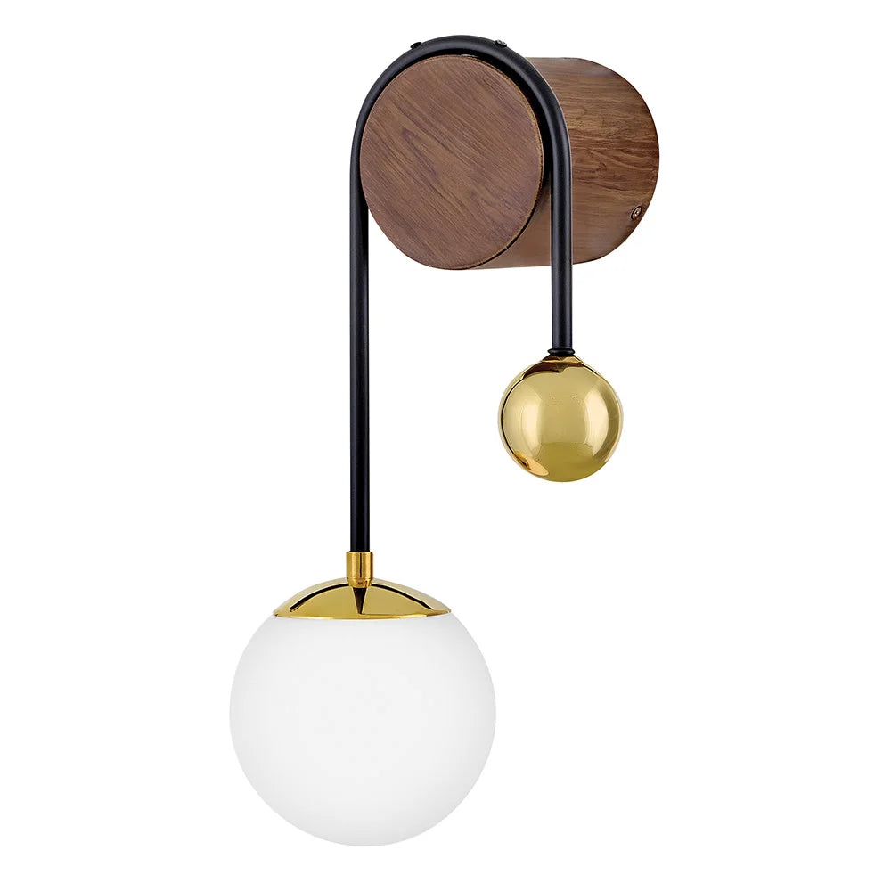 Auggie Single Globe Sconce Brass