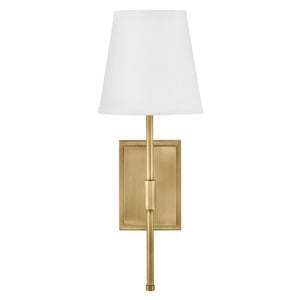 Beale Fabric Shade Sconce Brass