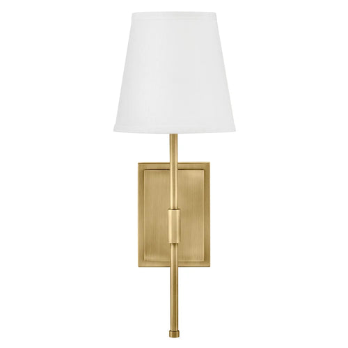 Beale Fabric Shade Sconce Brass