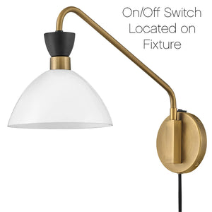 Simon Medium Single Sconce Brass
