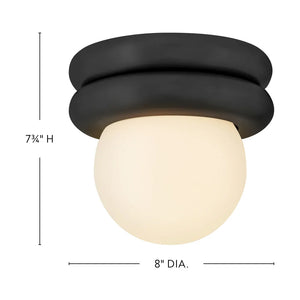 Noa Extra Small Convertible Flush Mount Black