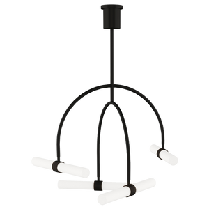 Calumn 4 Light Chandelier Black