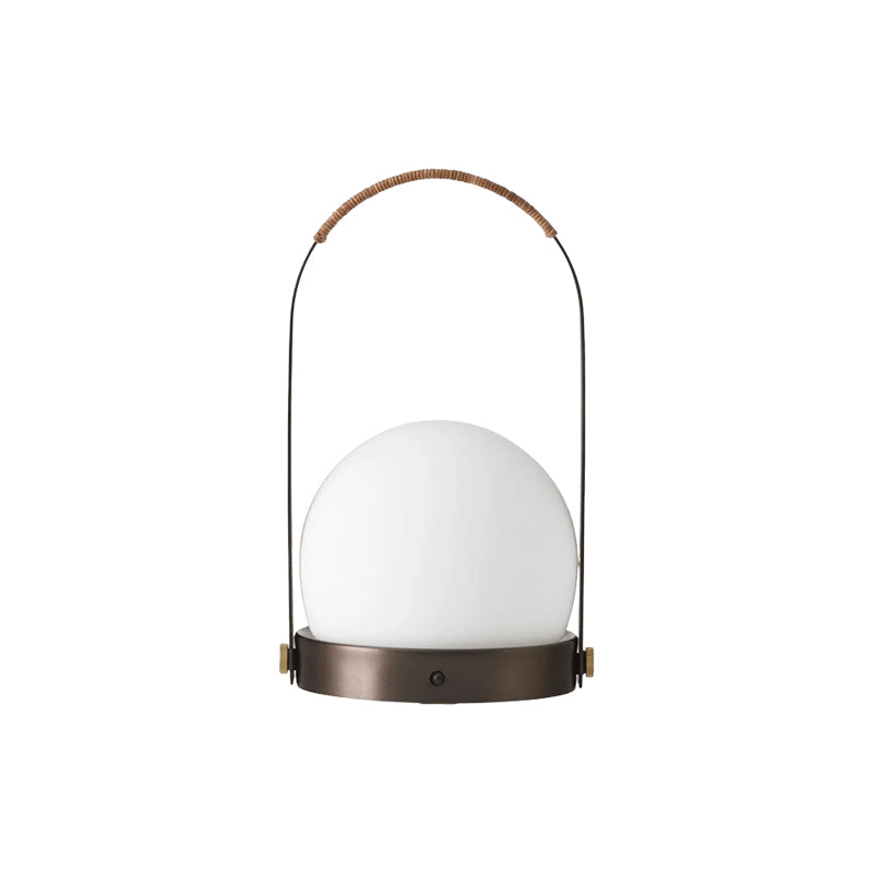 Carrie Portable Table Lamp Leather Handle/Bronze