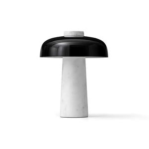 Reverse Corded Table Lamp Marble/Black