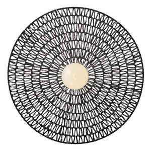 Pismo Woven Shade Pendant Black