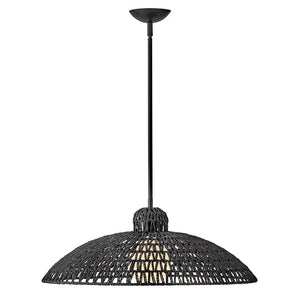 Pismo Woven Shade Pendant Black