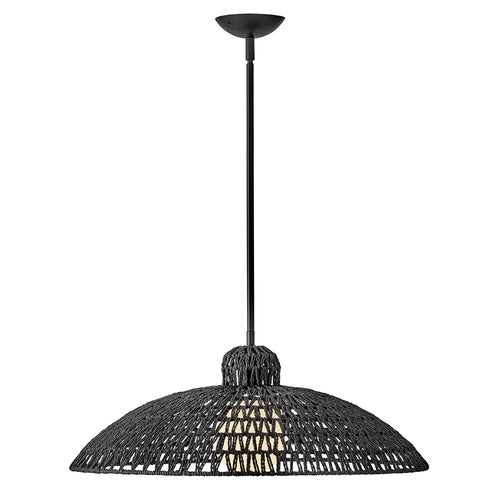 Pismo Woven Shade Pendant Black