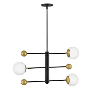 Auggie Adjustable Chandelier Black