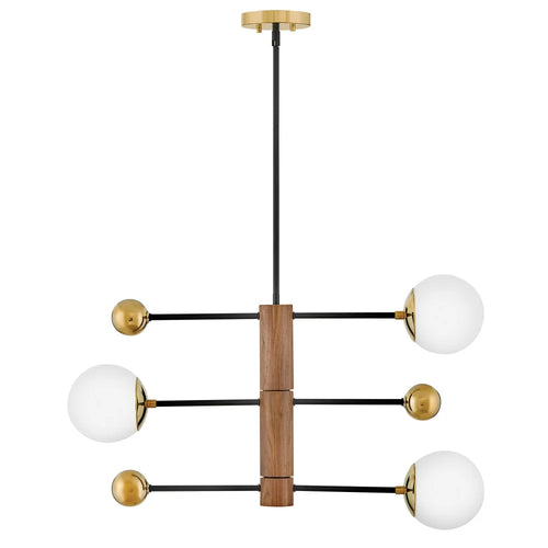 Auggie Adjustable Chandelier Brass