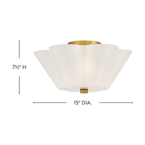 Honey Semi Flush Brass