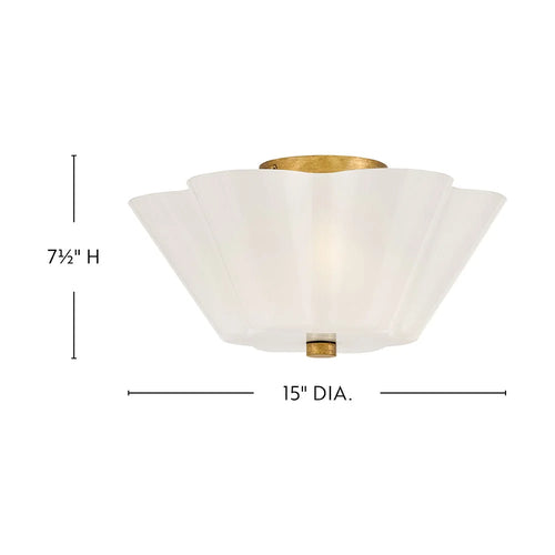 Honey Semi Flush Brass