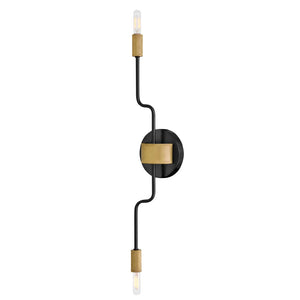 Austen Double Adjustable Sconce Black
