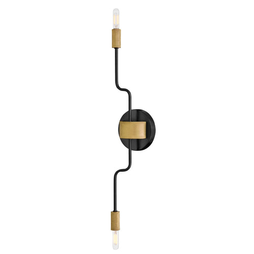 Austen Double Adjustable Sconce Black