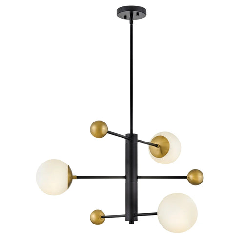 Auggie Adjustable Chandelier Black