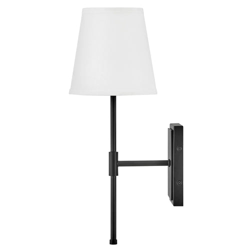 Beale Fabric Shade Sconce Black