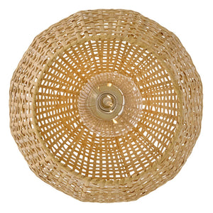 Effie Woven Shade Pendant Brass