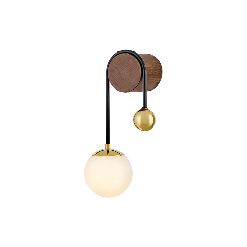 Auggie Single Globe Sconce Brass