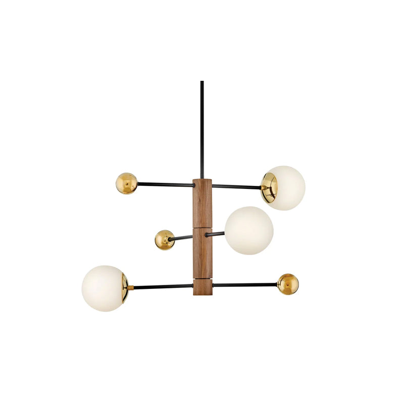 Auggie Adjustable Chandelier Brass