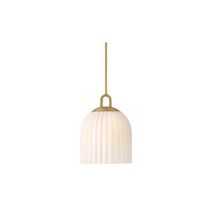 Paige Glass Pendant Brass