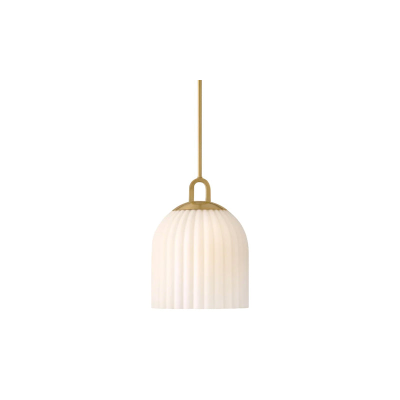 Paige Glass Pendant Brass