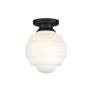 Penny Small Flush Mount Black