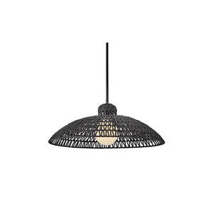 Pismo Woven Shade Pendant Black
