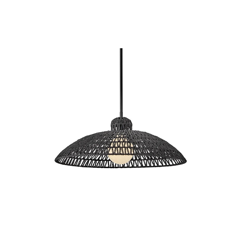 Pismo Woven Shade Pendant Black