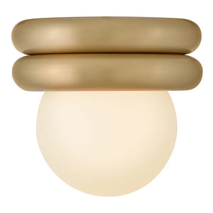 Noa Extra Small Convertible Flush Mount Brass