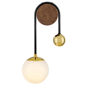 Auggie Single Globe Sconce Brass