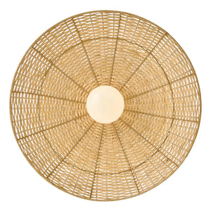 Pismo Woven Shade Pendant Brass